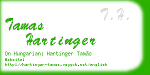 tamas hartinger business card